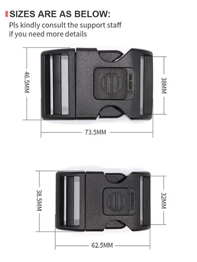 20,25,32,38MM A178 Vhodné pre batohy na voľný čas a tašky na fotoaparáty