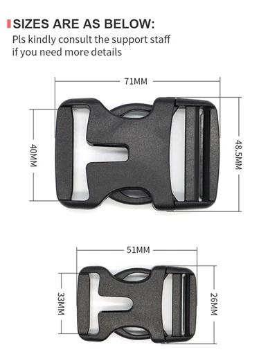25,40 mm A266 bočná uvoľňovacia pracka pre outdoorové batohy